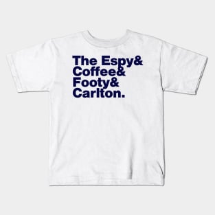 Melbourne (Carlton Draught navy print) Kids T-Shirt